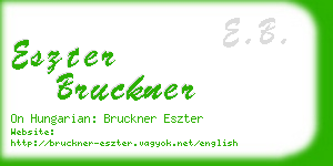 eszter bruckner business card